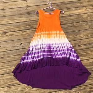 Tie dyed hi low dress